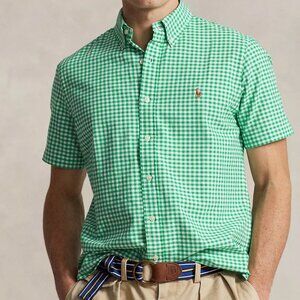 Ralph Lauren Classic-Fit Gingham Short Sleeve Oxford Shirt